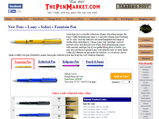 ThePenMarket for Vintage Pens and more